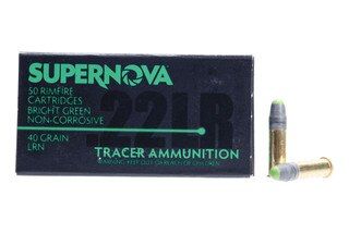 Green Tracer ammunition for .22 LR firearms.